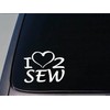 I heart to sew stickerH236 8 inch wide vinyl sewing
