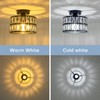 Modern Round Crystal Ceiling Light, 1-Light Flush Mount with Square