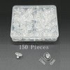 Bullet Clutch Earring Backs with Pad, 150 Pcs Clear Rubber