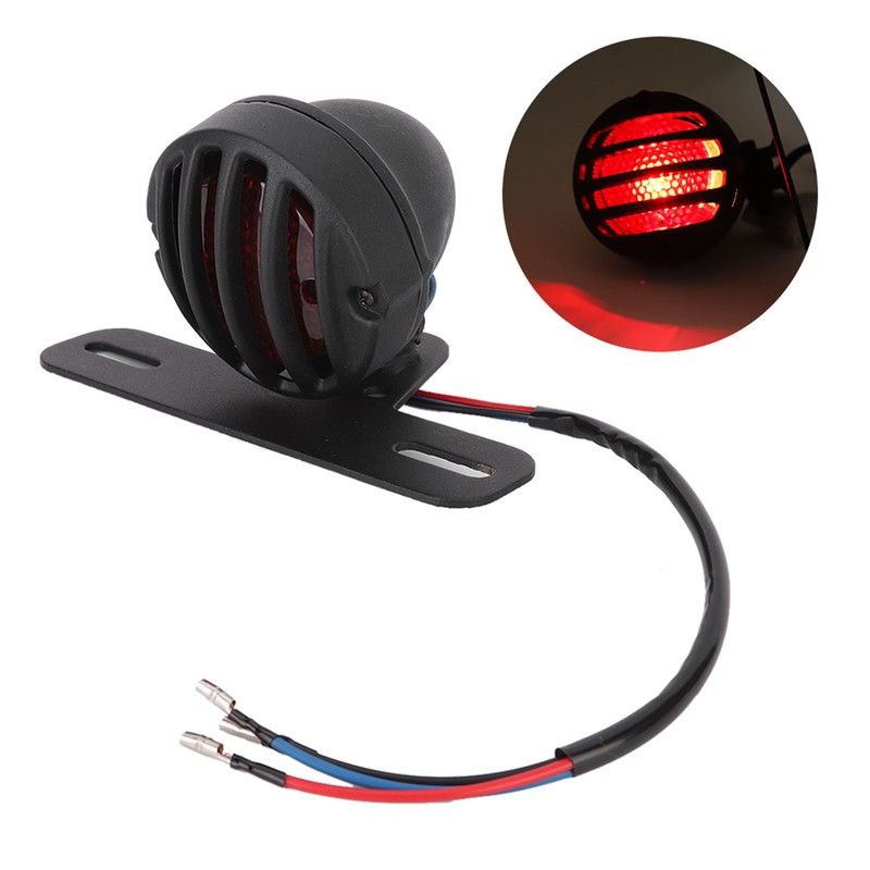 12V Universal Vintage Motorcycle Brake Tail Light Rear Lamp Modified