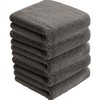 AYO Face Towels, Hotel Specifications, Set of 5, Carbon Gray,