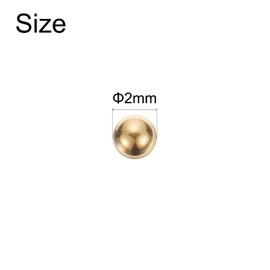 sourcing map 100pcs Precision Solid Brass Bearing Balls 2mm Industrial Brass Ball Spheres for Machinery, Automotive, and DIY