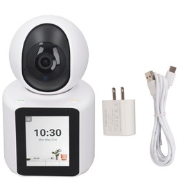 2.8 Inch Indoor Camera 1080p HD Smart Security Camera WiFi Monitoring Two Way Video Voice Camera for Baby Elder Pets 100‑240V US Plug