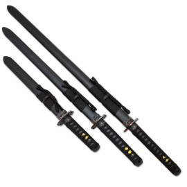 Snake Eye Tactical Two Tone 3 Piece Samurai Katana Set w/Free Sword Stand