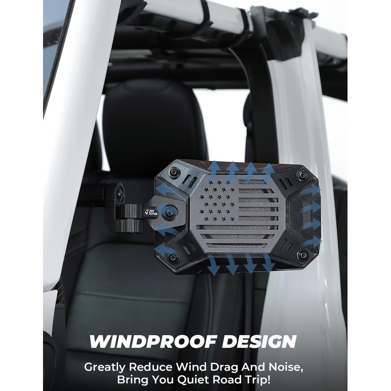 JOYTUTUS Mirrors Doors Off Compatible with 2018-2023 Wrangler JL/JLU &