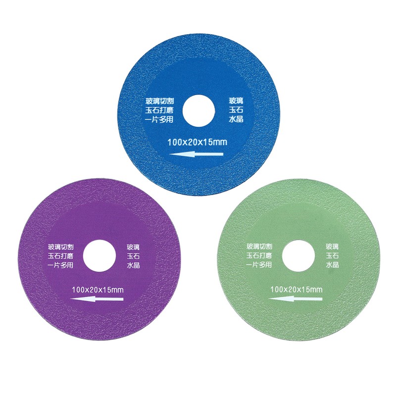 3PCS Set Glass Cutting Disc Green Blue Purple Super Slim
