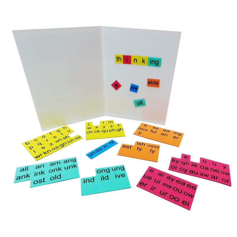 Foam Phonics Magnetic Foam Reading Tiles with Folding Magnetic Board