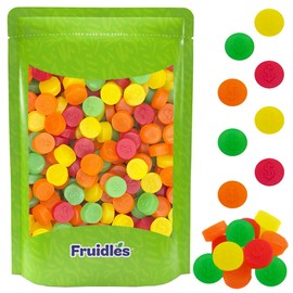 Fruidles Assorted Fruit JuJu Coins, Delicious Jelly Gummy Candy, Fun and Festive Holiday Snacking, Party Favor (1 Pound)
