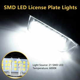 Yankok LED License Plate Lights Compatible with Toyota RAV4 Highlander Avalon Corolla Prius and Lexus ES300h UX200/300 LX600 6000K Diamond White Tag Lamp Assembly