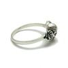 Sterling silver ring solid 925 Skull and roses R001751
