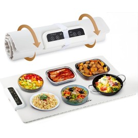 Electric Buffet Food Warmer – Adjustable Temperature Hot Plate for Parties, Holidays & Dinners, Portable Countertop Warming Tray (Foldable Design)