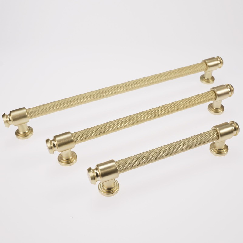 POVEFONK 10 Pack 3-3/4 inch(96mm) Brushed Brass Kitchen Cabinet Pulls