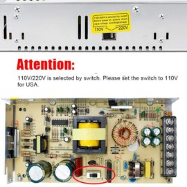 Joylit DC 24 V 15 A 360 W Switching Power Supply Converter for LED Strip Light Power Devices AC 120 V/AC200/220 V to DC 24 V