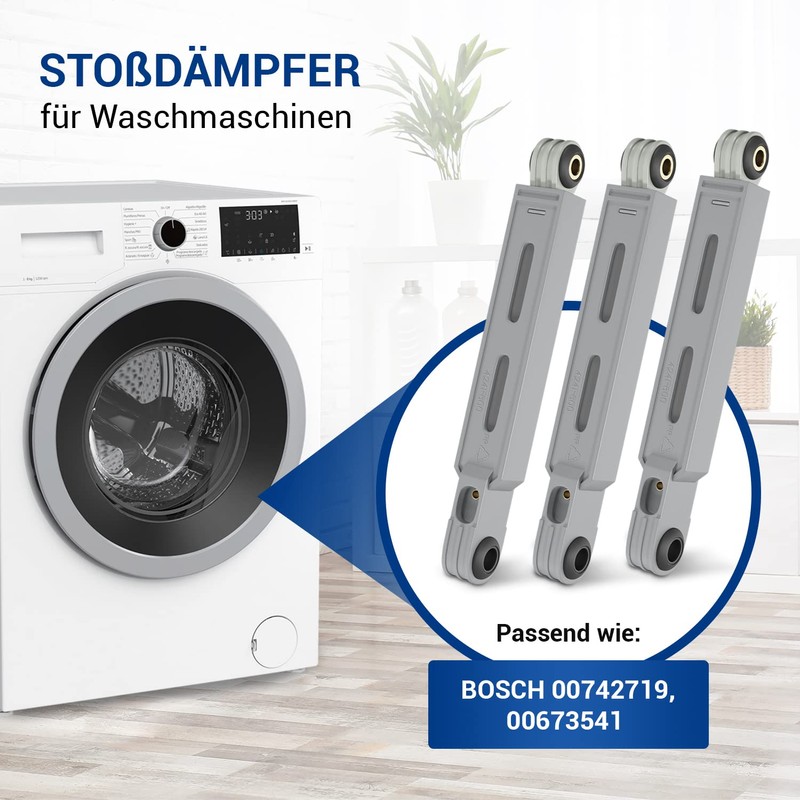 VIOKS 3 x Shock Absorbers Washing Machine Replacement for Bosch