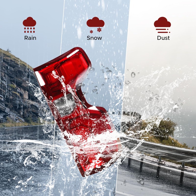 PARTREE Tail Light Assembly Compatible with 2019-2023 Chevy Silverado 1500