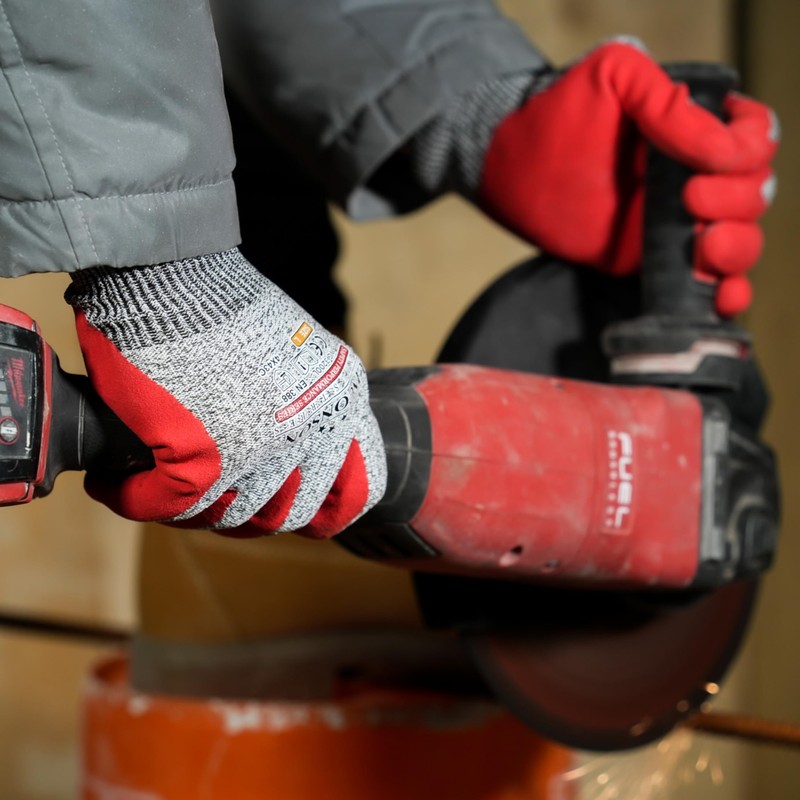 LINCONSON Level 5 Cut Resistant Sandy Nitrile Foam Coated Construction