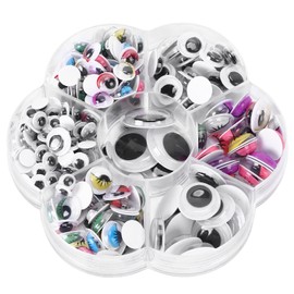 255 Piezas Muñeca Ojos Saltones Multi Colores y Tamaños Autoadhesivo Plástico Seguridad Muñeca Pegatina Ojos con Caja de Almacenamiento para Materiales de Juguete Artesanales de Bricolaje