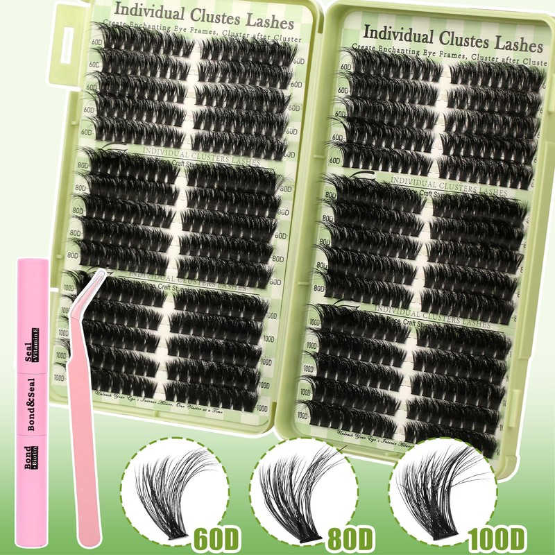Lash Clusters Kit Natural Cat Eye D Curl Lash Clusters