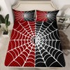 Manfei Spider Kids Sheet Set Queen Size, White Spider Web
