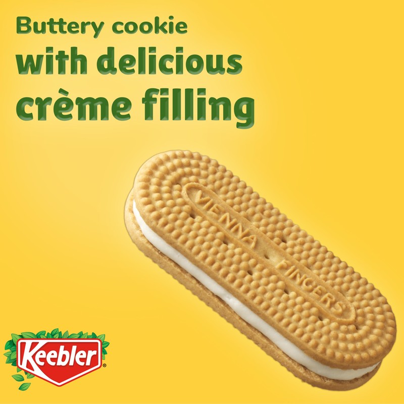 Keebler Vienna Fingers, Sandwich Cookies with Crème Filling, Family Size
