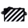 BUNCHBRAVO Crossbody Bag Unisex, Black and White Stripe Leather Shoulder