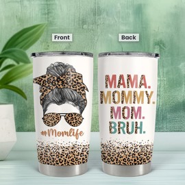 SANDJEST Mom Gifts, 20oz & 30oz Stainless Steel Insulated Tumbler - Gift for Mommy, Mama, Mother's Day, Birthday & Christmas