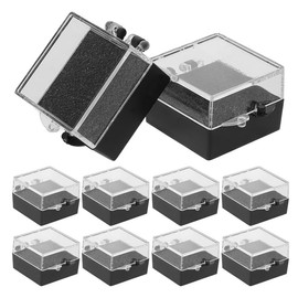 DEARMAMY 15pcs Specimen Display Box Badge Case Pin Batch Display Case Brooch Storage Holder Badge Display Case Container Display Badge Brooch Case Acrylic Black