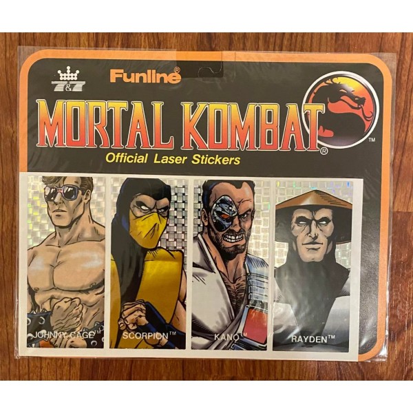 Mortal Kombat Official Laser Stickers Set #2 - Funline 1992