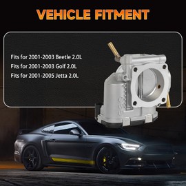 INGKAN 0280750061 Electronic Throttle Body Fits for VW Beetle/Golf/Jetta 2001 2002 2003 2004 2005 2.0L L4 OE 06A133062D 06A133062Q