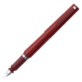 Sailor TUZU ADJUST Fountain Pen, Bold Nib (B), Rotating Nib Feature and Natural Fit Grip, Includes 2 Ink Cartridges (Black) and Converter, Limited Edition Red, 12-0541-630