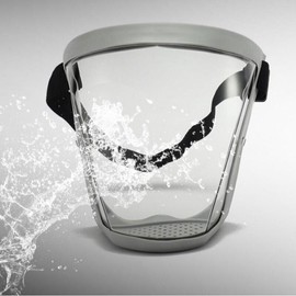 Full Face Anti-fog Clear Mask Reusable Super Protective Transparent Safety Cover - Color: Gray