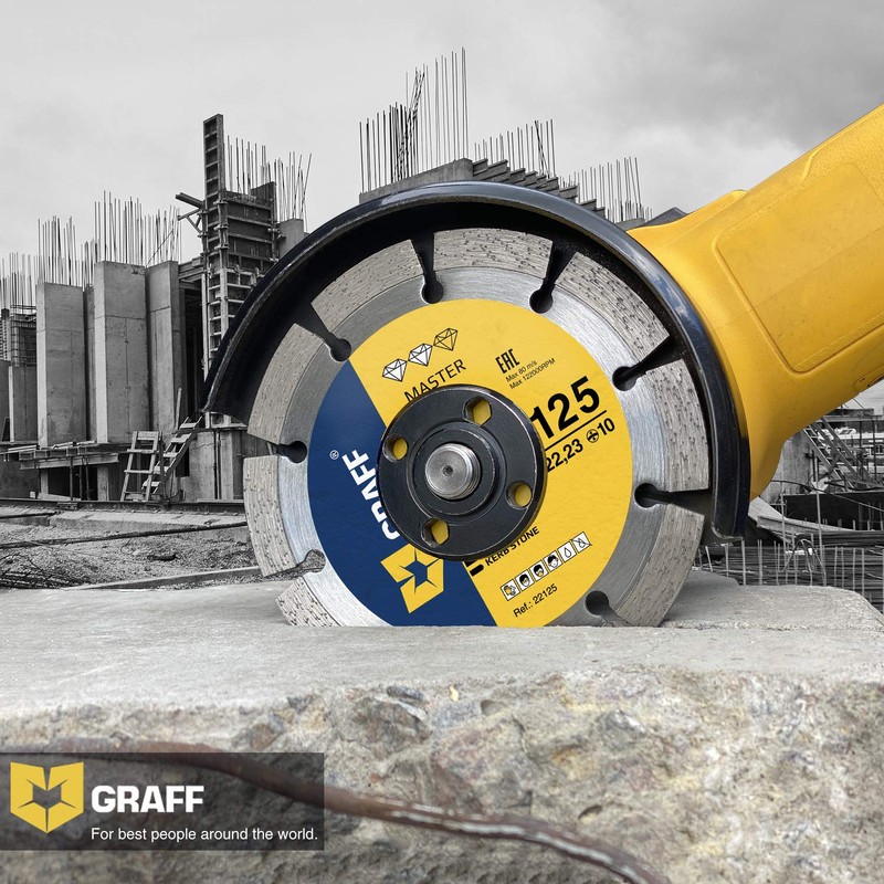 GRAFF Diamond Disc 125 mm for Stone, Reinforced Concrete, Granite,