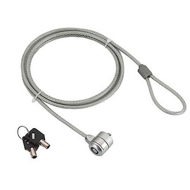 Gembird LK-K-01 1.8m Plata - Cable antirrobo ,Llave, Cloruro de polivinilo #7094