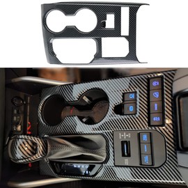 XITER ABS Gear Shift Knob Console Panel Trims Cover Cup Holder Decor Sticker for Toyota Highlander 2020 2021 2022 Carbon Fiber