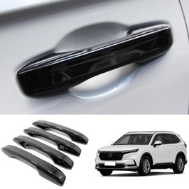 JIEOSDIN Car Accessories Exterior Door Handle Cover Trim with smart holes Compatible with Honda CR-V CRV 2023 2024 2025 (Glossy Black) 4PCS ABS
