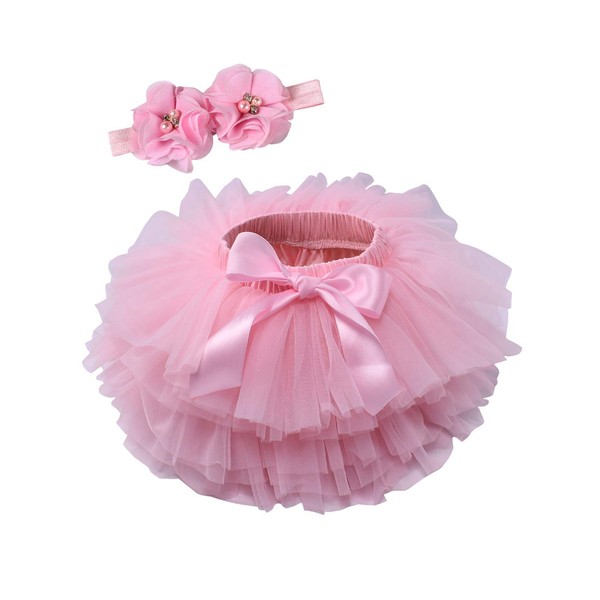 Baby Girls Tutu Bloomers Diaper Cover Cotton Tulle Bloomers and