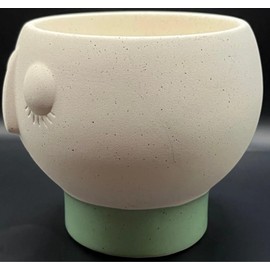 Bath and Body Ceramic Face Pedestal 3-Wick Candle Holder