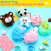 Boao - 8 esponjas de baño de lufa para niños,