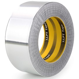 LLPT Aluminum Foil Tape 2 Inches x 108 Feet 5.9 Mil Extra Thick Strong Adhesive HVAC Sealing Hot Cold Air Duct Tape for Pipe Metal Repair (AF208)