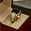 Hip Hop Ring for Men Fashion Cuban Link Chain Ring