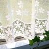 SunnyDayFabric Cafe Curtain, Flower River, Lace, Green, Approx. Width 59.1