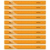 EAI Education 12" ShatterProof Ruler 1/8" Scale: Orange - Set
