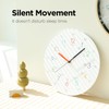 mooas 3D Numbers Modern Wall Clock, 12" Silent Non-Ticking Sweep