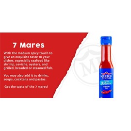 Mexico Lindo 7 Mares Hot Sauce Display, 5 fl oz, Pack of 3