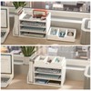 NiOffice Multi-Tier Wood Desk File Organizer with Side File Rack,