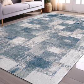 Beverly Rug Living Room Rug 8x10 Modern Luxury Ultra Soft Vintage Indoor Area Rugs for Kitchen Dining Room Stain Resistant Non Shedding Indoor Carpet Alfombras para Salas Modernas (8 x 10 Navy Blue)