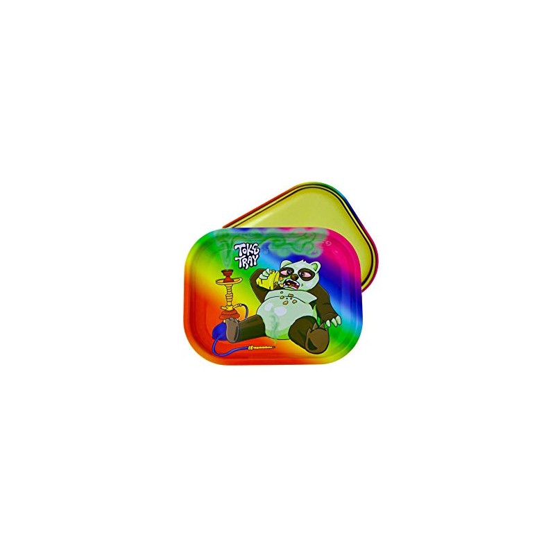 Puff Puff Panda Premium Trippy Rolling Tray | Small Metal