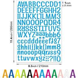 2772Pcs Letter Stickers 22 Sheets 1 Inches Alphabet Number Stickers Self Adhesive Sticker Vinyl Stickers,for Notebook,Classrooms, Labels, Scrapbooking Crafts(Multiple Colors)