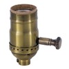 B&P Lamp® Med. Base Full Range DIMMER Socket, Solid Brass