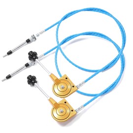 2 Pack Manual Throttle Cable Kit,2m Excavator Throttle Cable,Stainless Steel Throttle Control Line Accelerator Cable for Excavator and Mixe 6.6ft